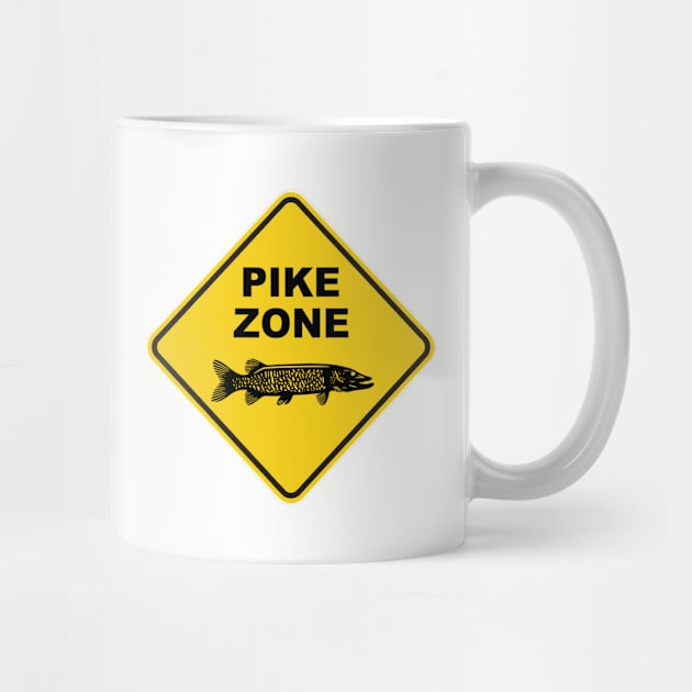 Pike Fishing Zone Sign by esskay1000